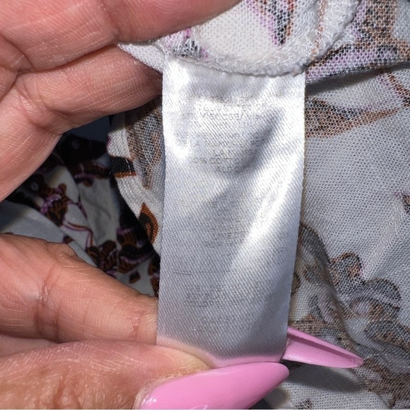 ANN Taylor Linen Floral Blouse M - Picture 4 of 4